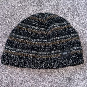 Mens Turtle Fur black grey brown Multicolored Beanie OSFM smoke free hat